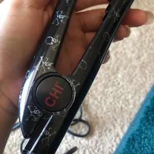 CHI flat iron hair straightener, skull print